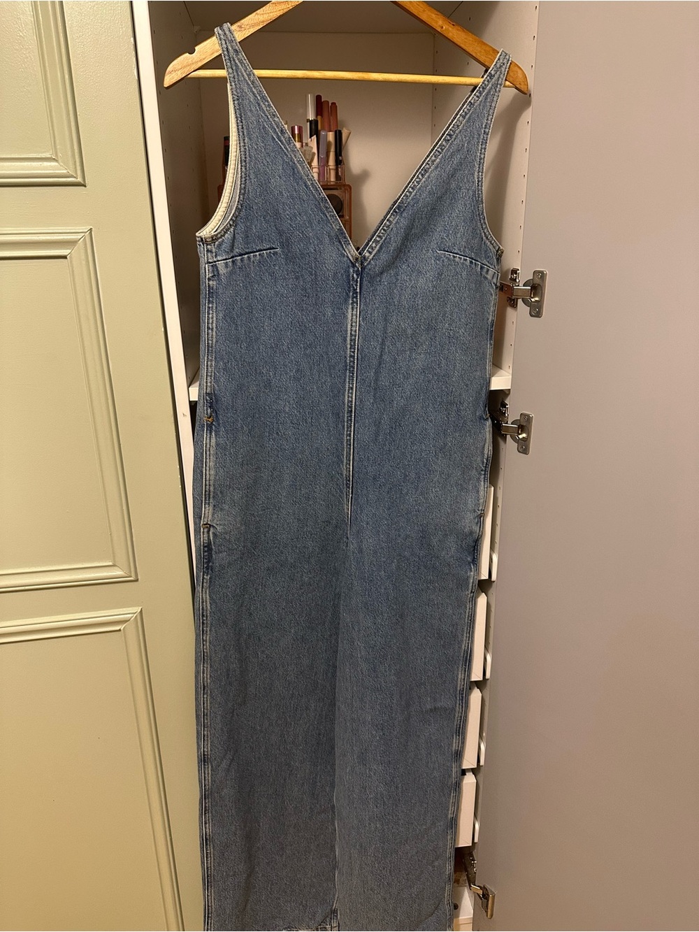 COS Light Blue Denim Overalls Jumpsuit